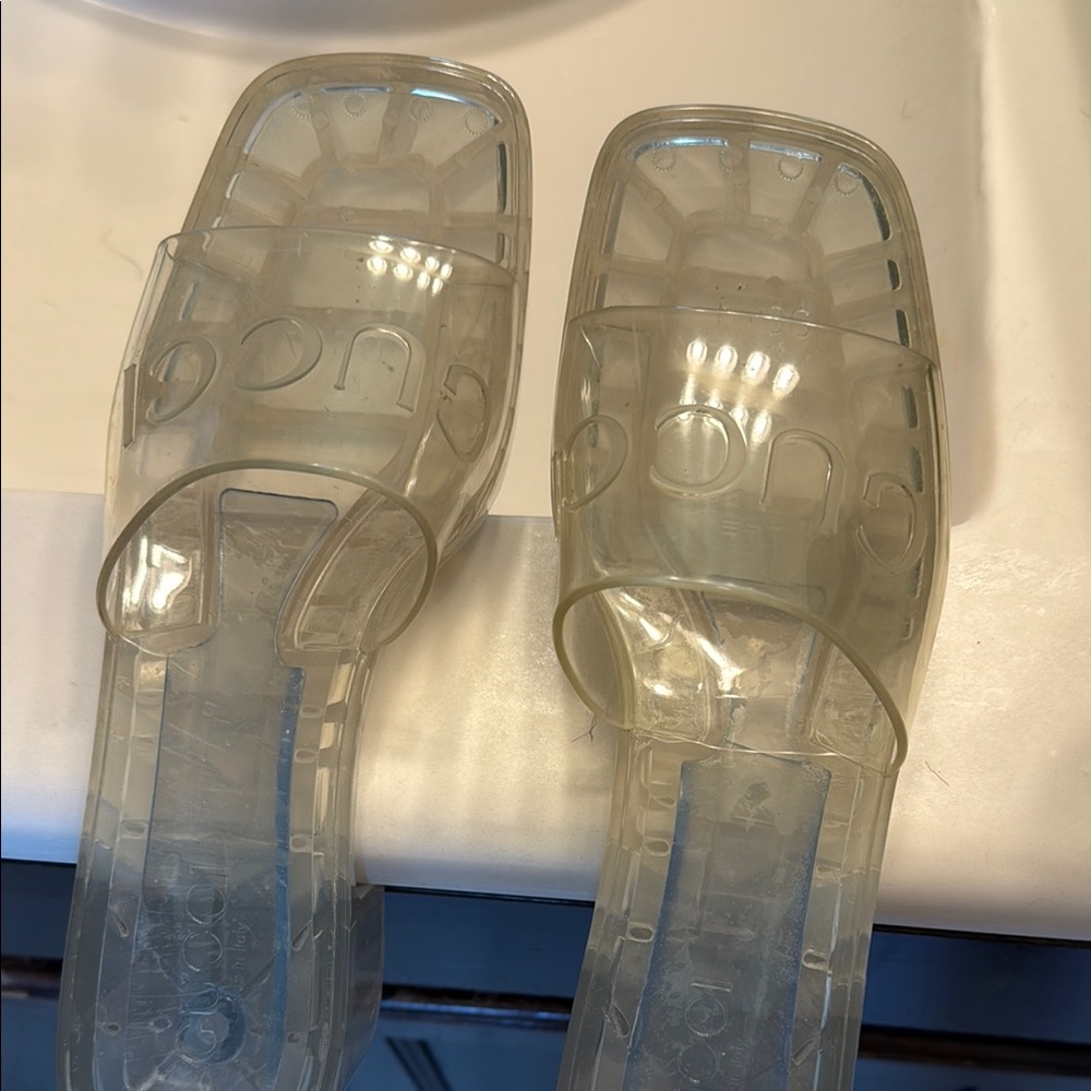Gucci Transparent Slide Sandals